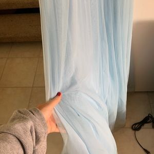BEAUTIFUL prom/formal long dress! Light blue&black